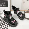 Kawaii Kuromi Plüsch Kinder Stiefel Herbst Winter Verdicken Sanrio Cartoon Anime Martin Boot Rutschfeste Outdoor Casual Schuhe Mädchen Geschenk