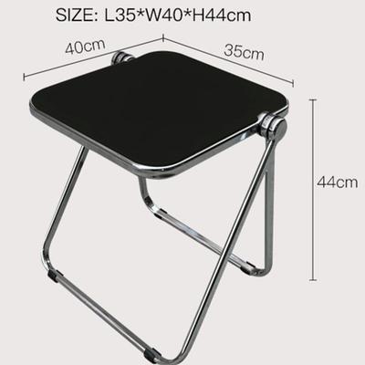Space-Saving Foldable Acrylic Metal Side Table - Modern Minimalist Green Design, Sturdy No Assembly Required for Small Spaces, Living Room, Bedroom, Office, Versatile Elegant Furniture, Durable