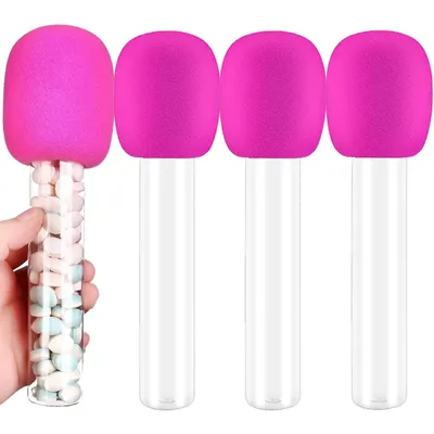 1/3/5pcs Microphone Candy Tubes Karaoke Theme Birthday Party Fake Prop Microphone Disco Singer Stage Prop 80s 90s Party Decors