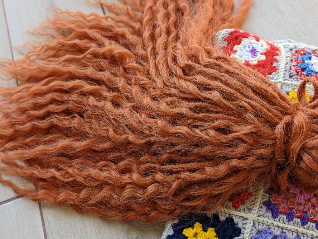 Dreadlocks ricci rossi arancioni e zenzero Dreadlocks sintetici all'uncinetto estesi in rame Boho DE Dreadlocks Dreadlocks ricci a doppia estremità e