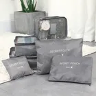 6 Set Cubi da imballaggio Borse portaoggetti per vestiti da viaggio Set Organizzatori per bagagli con borse da toilette per scarpe Organizzatore di valigie leggero