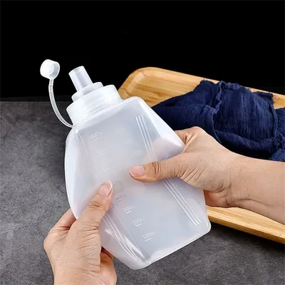 1pc Plastic Squeeze Sauce Bottle 800/1000ml Large Caliber Dressing Bottle Seasoning Bottle Kitchen Condiment Dispenser Gadgets