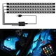 4 in 1 Neon RGB LED Kit striscia luce ambientale per auto 48/72 LED USB Musica remota Controllo APP Luce decorativa per interni automobilistici