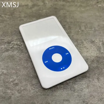 White Front Faceplate Housing Case Cover Blue Click Wheel White Center Button for iPod 5th Video 30GB 60GB 80GB U2