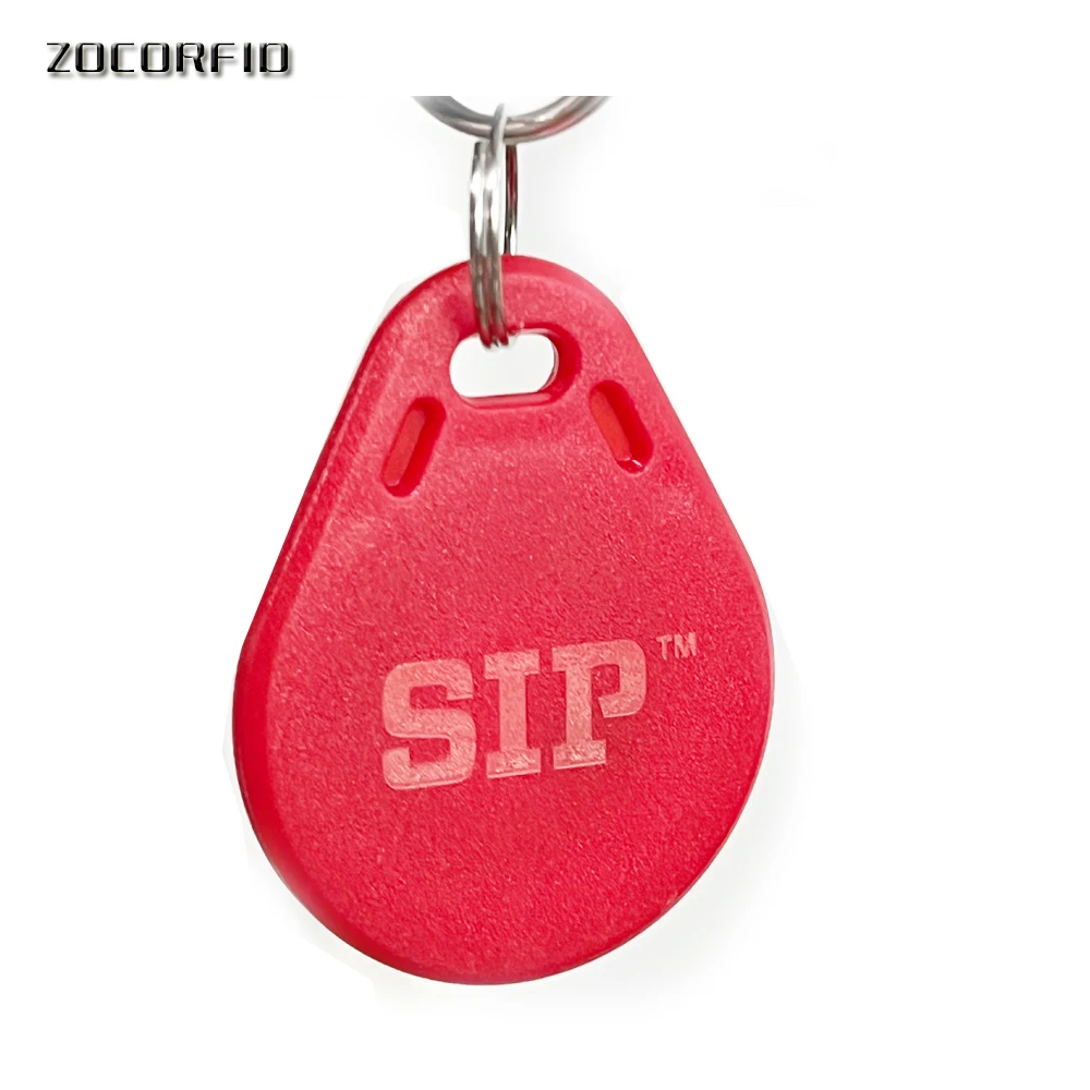 100pcs/Lot Custom Printing Logo T5577/T5567/T5557/ 125KHZ Rewritable RFID Keyfobs Tags For Copy Clone