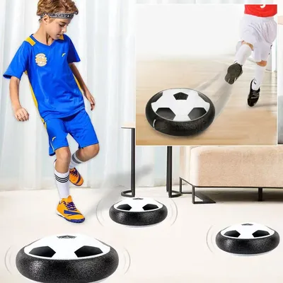 Electric Soccer Ball Hover Soccer Ball LED Light Projector Suspended Football Toys Gliding Air Cushion Floating Foam Kids Gifts