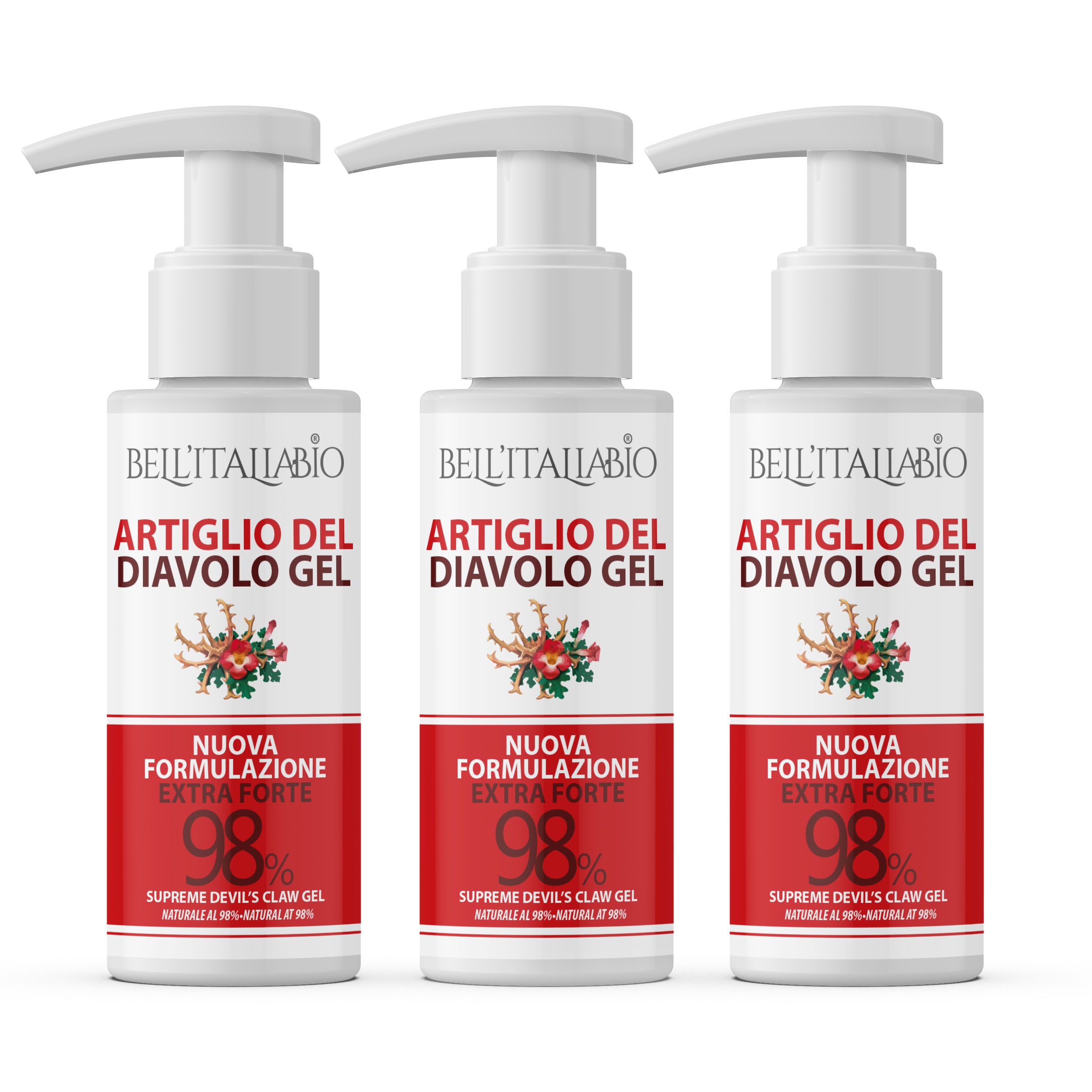 Artiglio del Diavolo Forte Gel al 98% 3x100ml 3x100 ml