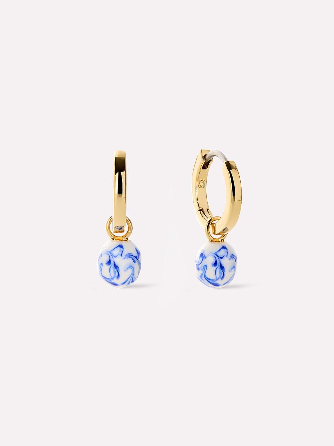 Women's Lainey Marble Blue Gold Drop Earrings by Ana Luisa in Gold (Size OS)