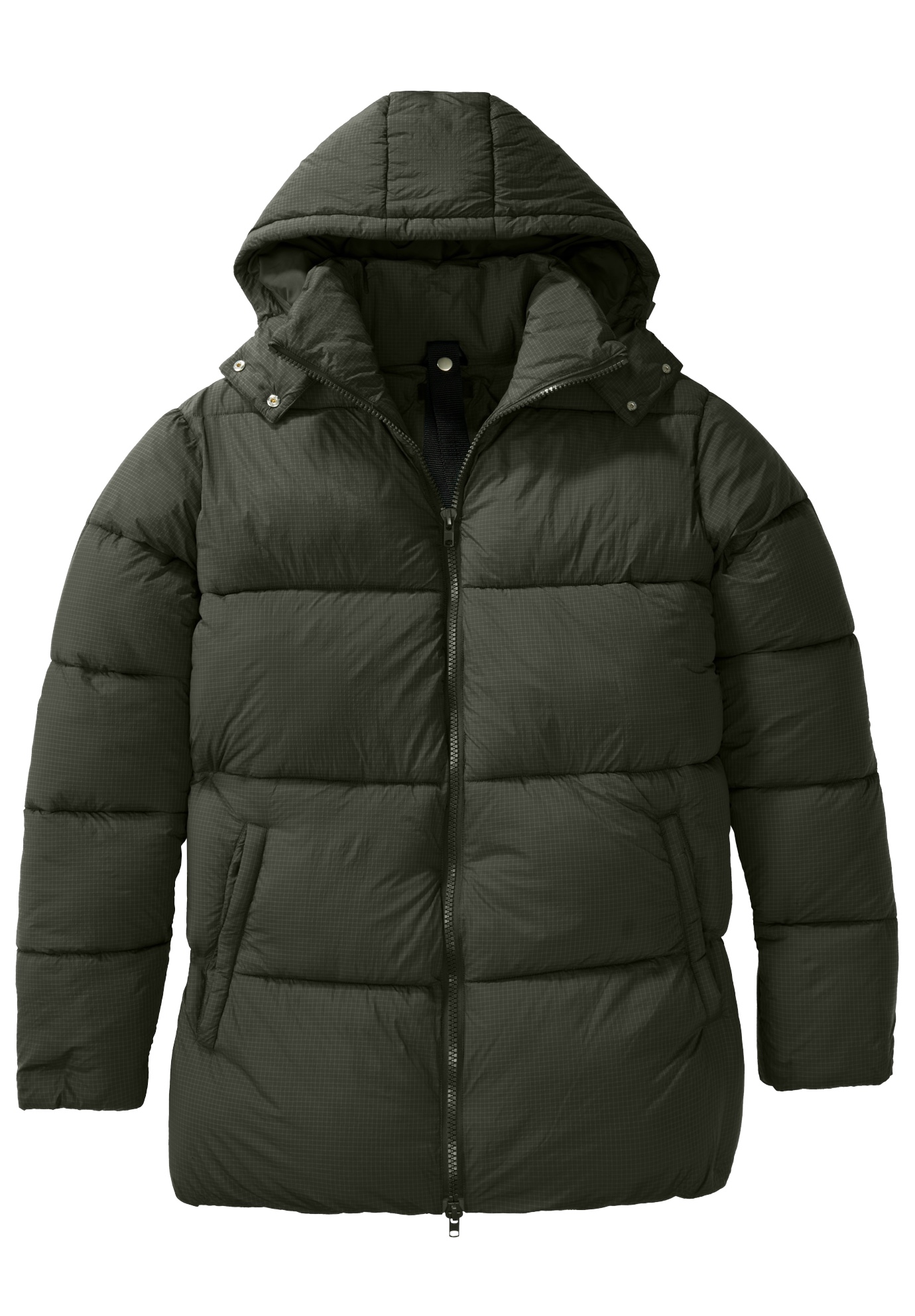Men's Big & Tall Hipster Quilted Puffer by KingSize in Forest Green (Size 4XL)