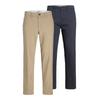 Chinohose JACK & JONES "JPSTKANE DAVE CHINO 2PK MP NOOS", Herren, Gr. 32, Länge 32, crockery pack:navy blazer, Web, Obermaterial: 98% Baumwolle, 2% Elasthan, unifarben, modisch, relaxed fit normal, Hosen, In vorgewaschener Qualität