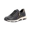 Sneaker REMONTE "Remonte Sneaker Lederimitat", Damen, Gr. 37, gold (schwarz, gold), Lederimitat, casual, Schuhe
