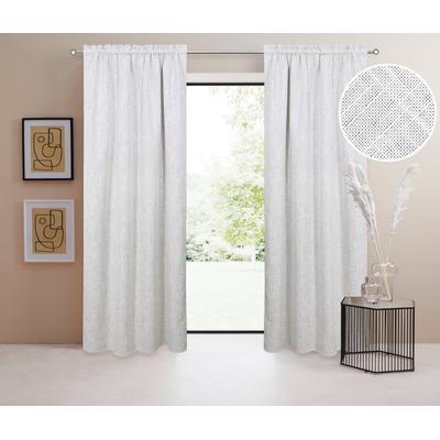 Verdunkelungsvorhang "Marusha" Gr. 2, beige (creme), B:135cm H:175cm, Polyester, Polyester, LEGER HOME BY LENA GERCKE, Gardinen, Verdunkelnder Vorhang, blickdicht, Leinenoptik, verschiede Größen Image