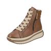 Ankleboots RIEKER "Rieker Stiefelette Glattleder", Damen, Gr. 39, braun, Glattleder, casual, Schuhe