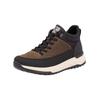 Sneaker RIEKER "Rieker Sneaker Lederimitat", Herren, Gr. 46, schwarz (schwarz, braun), Lederimitat, casual, Schuhe