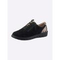 Sneaker CAPRICE, Damen, Gr. 38, schwarz, Veloursleder, Lackleder, modisch, Schuhe
