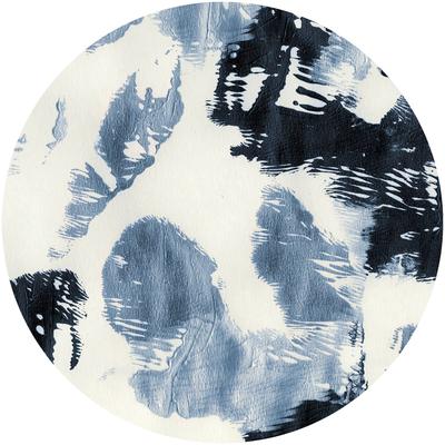 Vliestapete KOMAR "Vlies selbstklebend - Arty Blue - Größe 125 x 125 cm", blau (blau, weiß), B:125m L:125m, Vlies, Tapeten, Wohnzimmer, Schlafzimmer Image