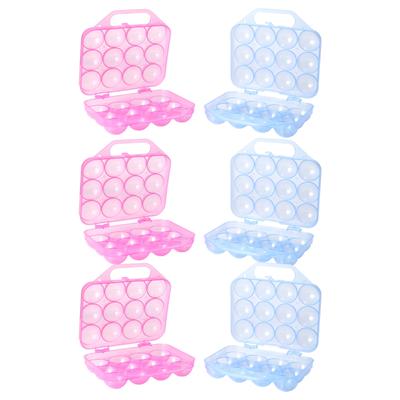 Clear Plastic Egg Carton, 12 Egg Holder Carrying Case with Handle