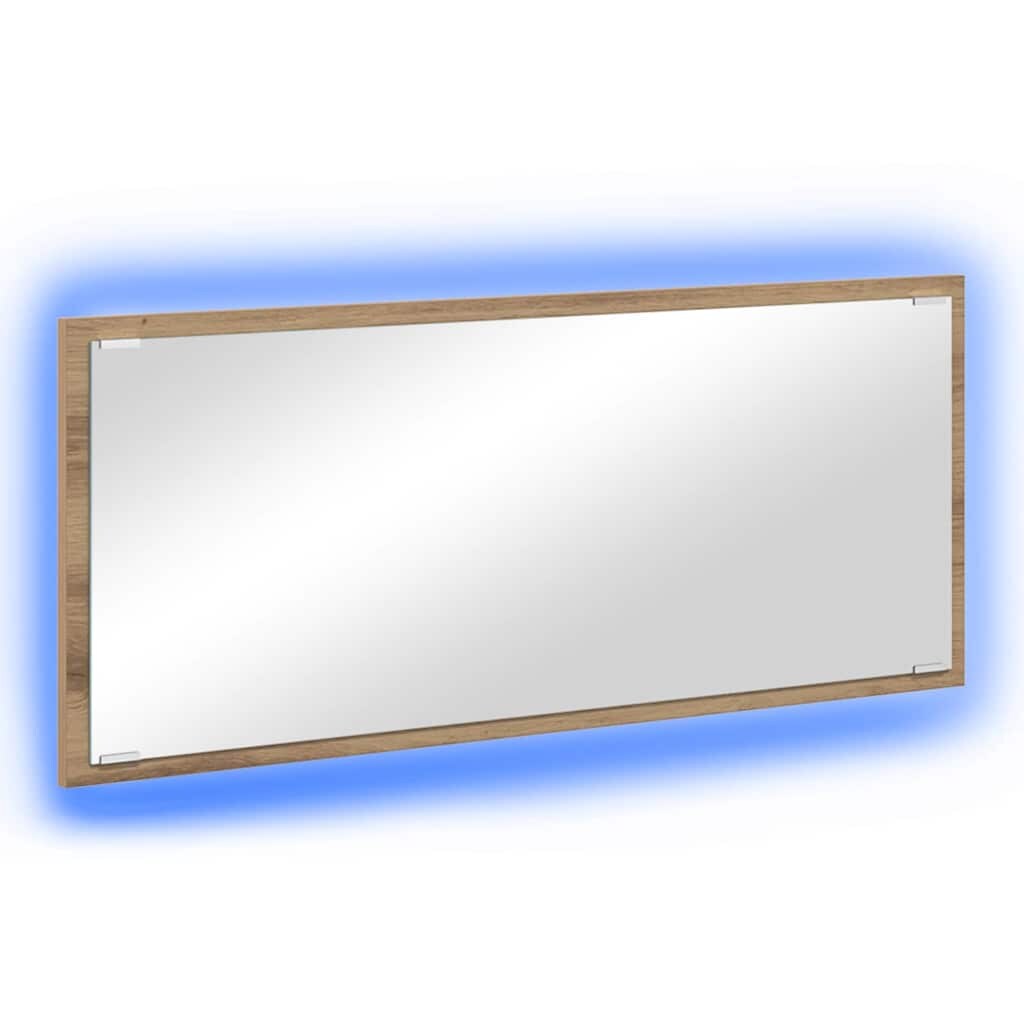 vidaXL Spiegel Eiche handwerklich 90 x 8.5 x 37 cm Holzwerkstoff Image