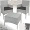 Ensemble de meubles de jardin d'extérieur, chaise longue et Table de jardin pour 2 personnes, coussins amovibles inclus, meubles de jardin
