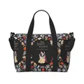 Borsa tote da spiaggia personalizzata Biancaneve e i sette nani per le donne Borse da viaggio da spiaggia per palestra con grande scomparto principessa Kawaii
