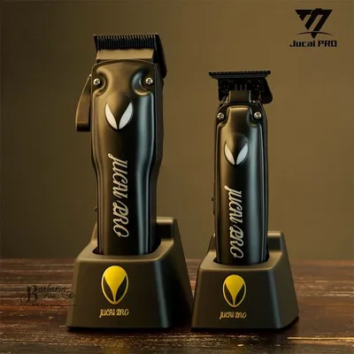 JUCAI JP-01 JP-02 Professional Barber Cutting Machines Kit DLC Blade Brushless Motor with Base Charger Hair Cutting Machine