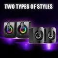 Altoparlante per microfono stereo HIFI Altoparlante per PC USB cablato Caixa De Som con luci RGB Controllo del volume Sistema audio da tavolo AUX-in da 3,5 mm