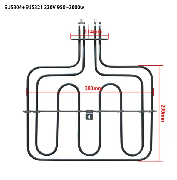 1PCS 950 + 2000W Elektrische Heizelement 230V Edelstahl Heizrohr für Midea Elektrische backofen Elektrische grill heizung