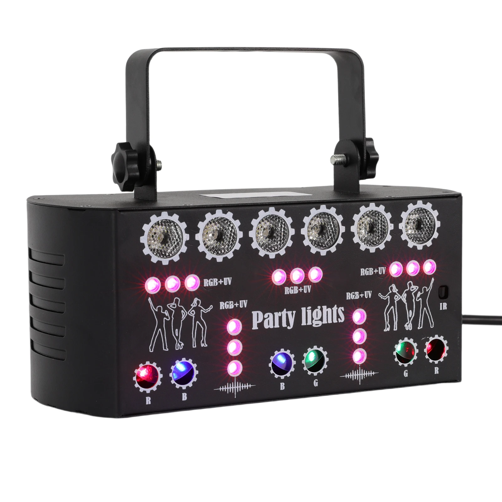 27-Augen DJ Disco Lichter mit Fernbedienung LED Party Licht Bühnenlichter UV Atmosphäre Disco Party Licht RGB DMX Image