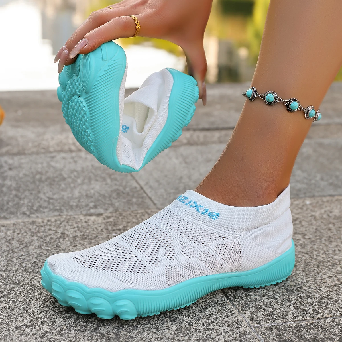 Outdoor-Flussverfolgungsschuhe für Männer und Frauen, Strand-Schwimmschuhe, schnelle Interferenz-Wasserschuhe, Indoor-Fitnessschuhe, Wanderschuhe, Fly Woven Socks Schuhe 8253