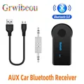 Adattatore ricevitore Bluetooth 5.0 senza fili per auto 2 in 1 jack AUX da 3,5 mm per musica per auto audio Aux A2dp ricevitore per cuffie vivavoce