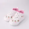 Neugeborenen Baby Mädchen Casual Leinwand Schuhe Blume Baumwolle Sohle Nicht-slip Baby Schuhe Weibliche Kleinkind Erste Wanderer Krippe Schuhe