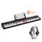 VEVOR Digitales Klavier mit 88 Tasten, halbgewichtete Tasten, tragbares elektrisches Keyboard-Piano-Set in voller Größe mit 1000 Tönen, integrierten Lautsprechern, Sustain-Pedal, Kopfhörern,