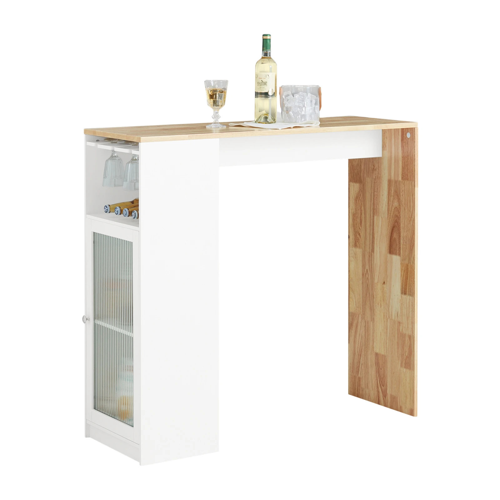 SoBuy FWT99-WN Table de bar table à manger table de balcon table de cuisine table de bistro table de comptoir de bar table de balcon table d