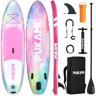 Inflatable Paddle Board for Adults,10.6' Stand Up Paddle Board with Premium SUP Accessories & Carry Bag,Paddle,