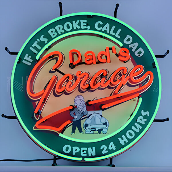Neonetics Dads Garage 24-Inch Neon Sign