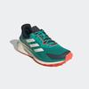 Trailrunningschuh ADIDAS TERREX "SOULSTRIDE FLOW TRAILRUNNING", Gr. 45, pure teal, sanftes weiß, semi impact orange, Textil, Synthetik, sportlich, Schuhe