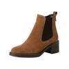 Stiefelette TAMARIS "Tamaris Stiefelette Leder/Textil", Damen, Gr. 37, braun (cognac), Leder, Textil, casual, Schuhe