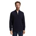 Troyer TOM TAILOR, Herren, Gr. XXL, knitted navy melange, Strick, Obermaterial: 100% Baumwolle, meliert, casual, regular fit taillenbedeckt, ohne Ausschnitt, Langarm Rippbündchen, Pullover, mit Logo Stickerei
