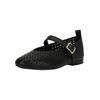 Ballerina CLARKS "Fawna Jane", Damen, Gr. 39, schwarz, Leder, klassisch, Schuhe, in eleganter Ausfertigung mit Komfort-Fußbett