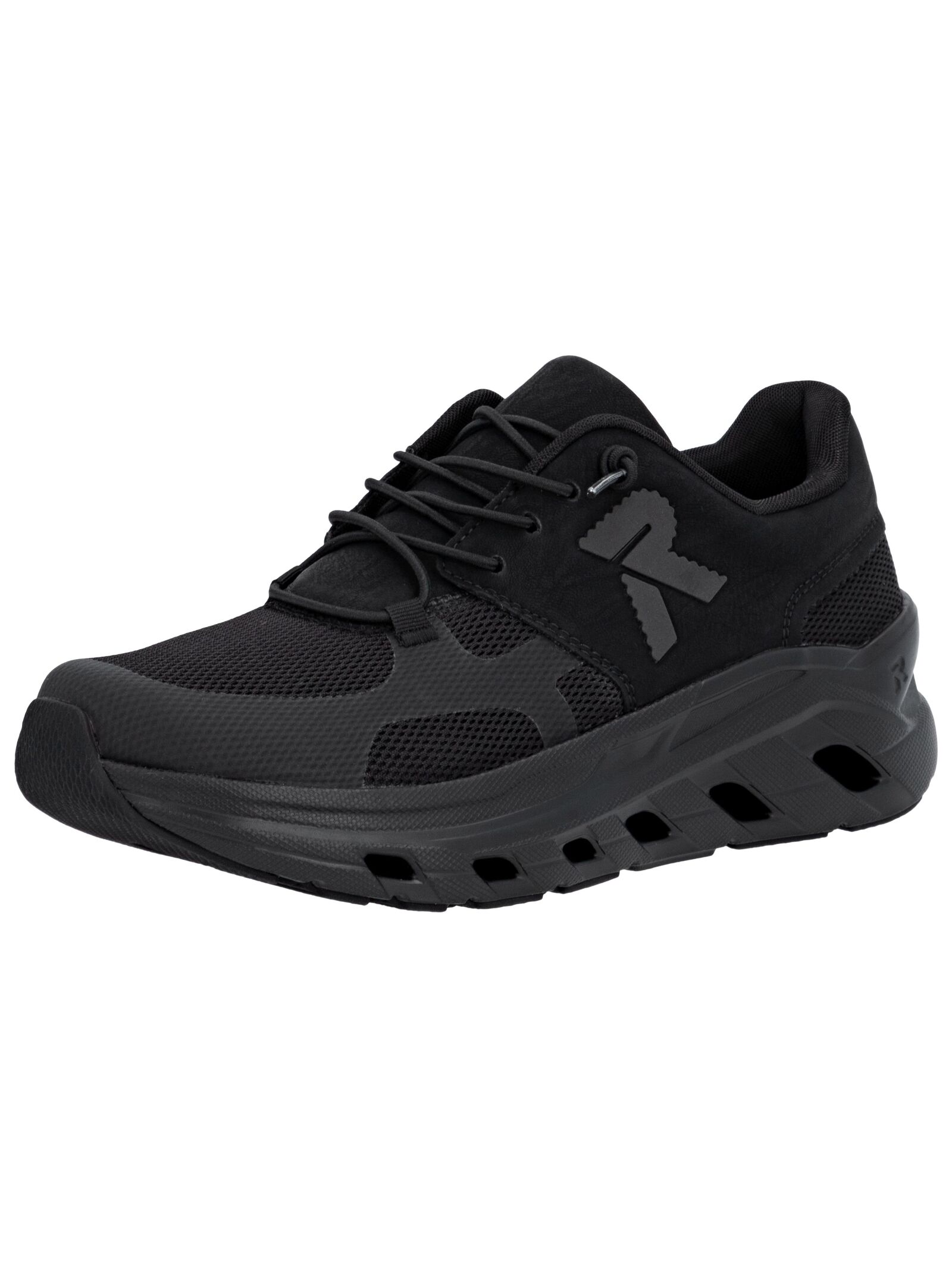 Sneaker RIEKER "Rieker Sneaker Mesh", Herren, Gr. 44, schwarz, Textil, Schuhe Sneaker