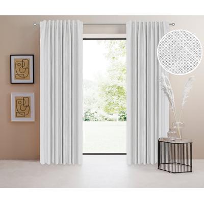 Verdunkelungsvorhang "Marusha" Gr. 1, beige (creme), B:135cm H:145cm, Polyester, Polyester, LEGER HOME BY LENA GERCKE, Gardinen, Verdunkelnder Vorhang, blickdicht, Leinenoptik, verschiede Größen Image