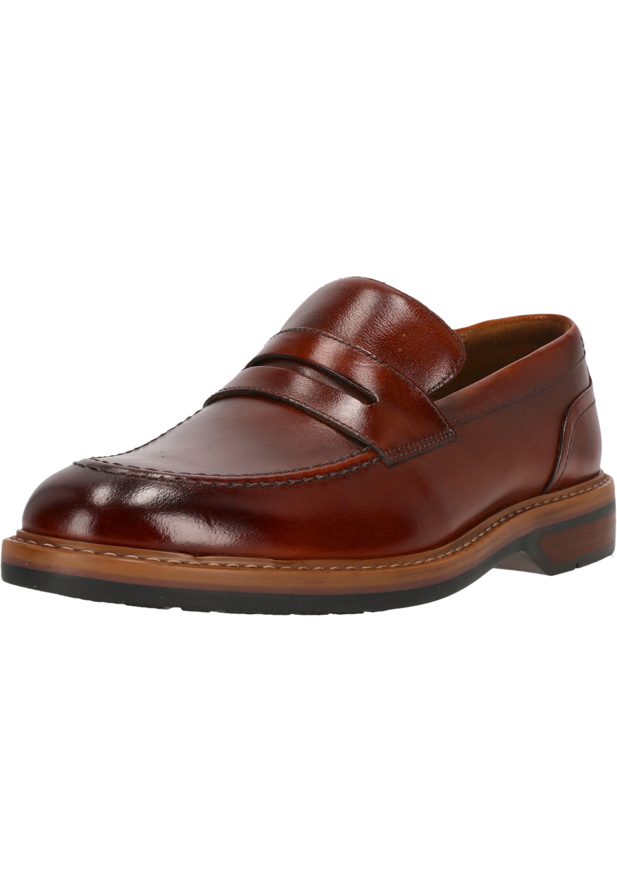 Slipper CLARKS "Aldwin Step", Herren, Gr. 42, braun, Leder, Schuhe, mit bequemer Dämpfung
