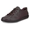 Schnürschuh ECCO "Ecco Soft 2.0", Damen, Gr. 36, braun (dunkelbraun), Leder, sportlich, Schuhe, Freizeitschuh, Halbschuh, Schnürschuh mit dezenter Logo Prägung