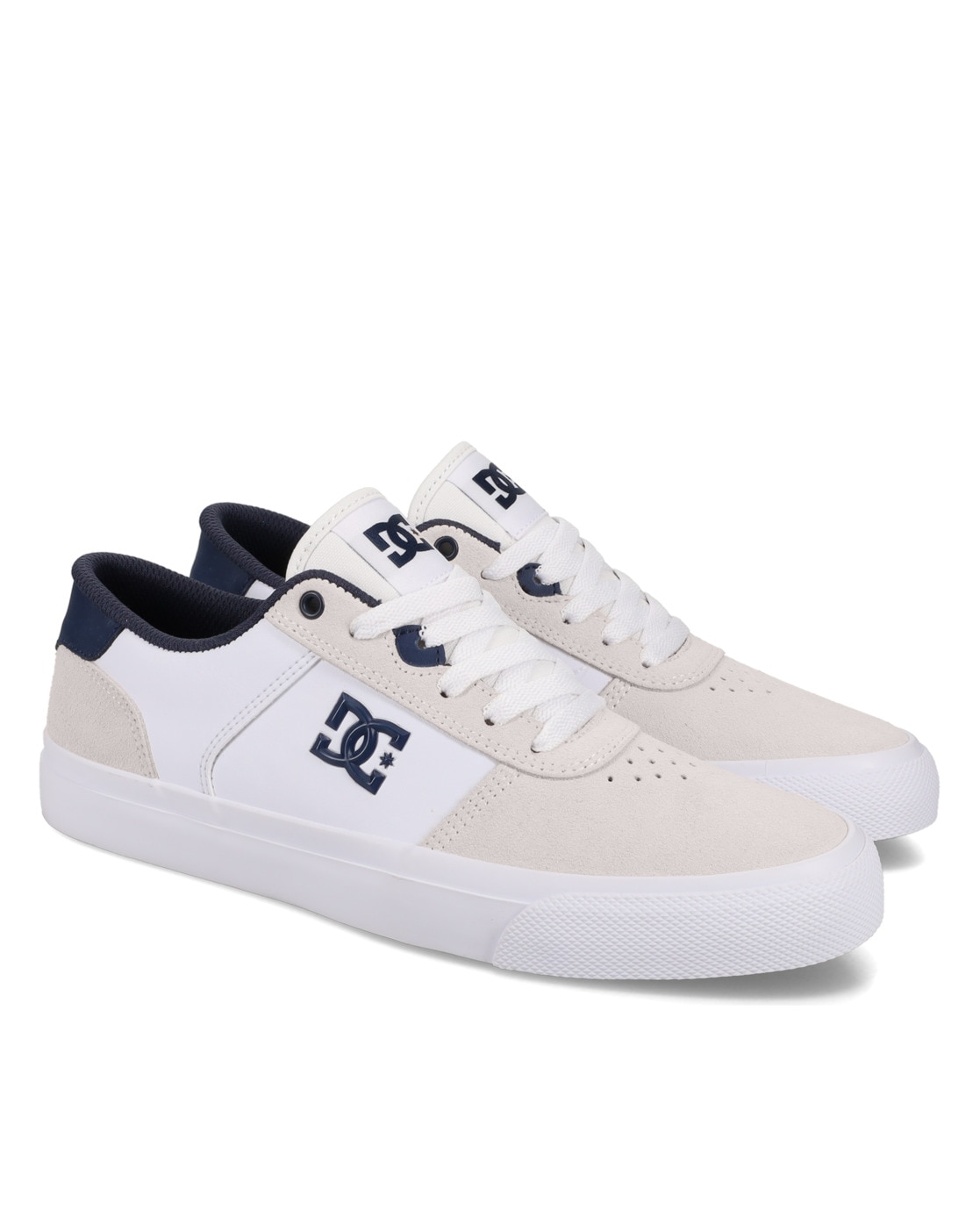 Sneaker DC SHOES "Teknic", Herren, Gr. 11,5(45), blau (dc navy, gum), Obermaterial: Leder (Kuh) / Futter: Textil / Außensohle: Gummi, Schuhe Sneaker