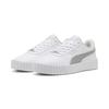 Sneaker PUMA "Carina 3.0 Day Night Sneakers Damen", Gr. 37, weiß (weiß silber metallic), Obermaterial: Textil, Synthetik; Futter: Textil; Innensohle: Textil; Laufsohle: Gummi, Schuhe