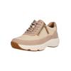 Sneaker CLARKS "Tivoli", Damen, Gr. 42, beige, Leder, klassisch, Schuhe, im leichten Design mit praktischem Reißverschluss
