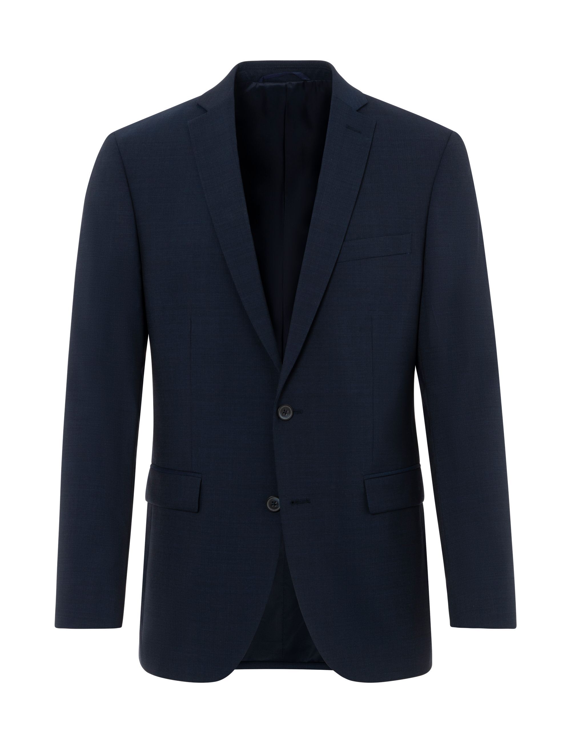 Baukastensakko THOMAS GOODWIN "7834-0-44025", Herren, Gr. 23, blau (navy), 54% Wolle;43% Polyester;3% Elasthan, unifarben, figurbetont, Sakkos Image
