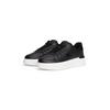 Plateausneaker TOMMY HILFIGER "PATENT PLATFORM SNEAKER", Damen, Gr. 36, schwarz, Nappaleder, sportlich, Schuhe, Freizeitschuh, Halbschuh, Schnürschuh mit Ziernähten