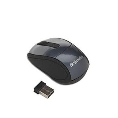 Verbatim 97470 Mini Travel Mouse - Wireless, Optical, 2.4 GHz, USB Receiver, Graphite