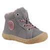 Lauflernschuh PEPINO BY RICOSTA "Georgie WMS: Normal", Kinder, Gr. 24, grau (grau, rosa), Leder, casual, Schuhe, Winterschuh mit Weiten-Meßsystem, Größenschablone zum Download